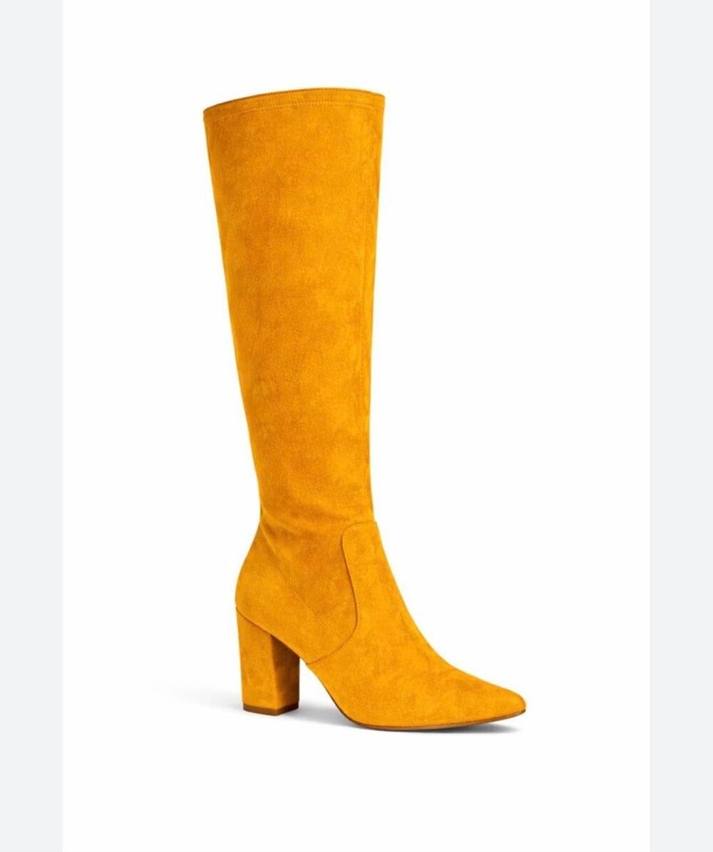Steve Madden Mustard Yellow Risky Calf Boots Size 7.5 New